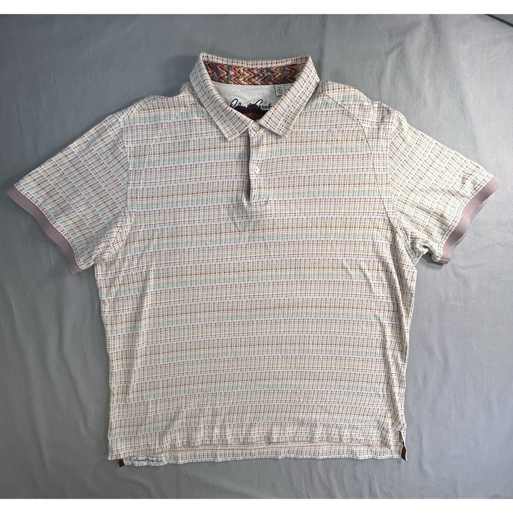 Robert Graham Angola Polo Knit Classic‎ Fit Mens 2XL Preppy Designer